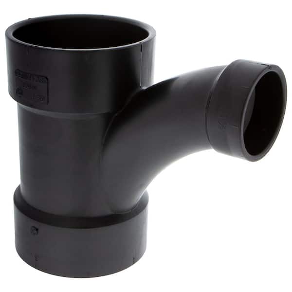 NIBCO 3 in. x 3 in. x 1-1/2 in. ABS DWV All Hub Long-Radius Sanitary Tee