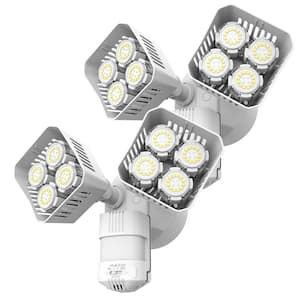 700-Watt Equiv 7000 Lumen 180° White Motion Activated Dusk to Dawn Integrated LED Security Flood Light 5000K, 2-Pack