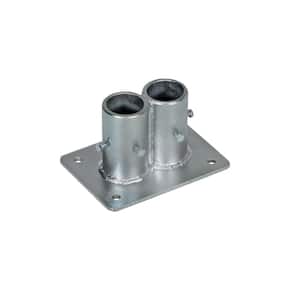 5 in. x 7 in. x 4 in. Steel Double Socket Safety Railing Pipe Option