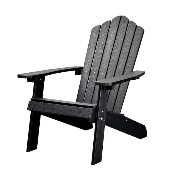 HOOOWOOO Lanier Classic Black Outdoor Plastic Adirondack Chair AD400HE   Plastic Adirondack Chairs Ad400he 64 600 