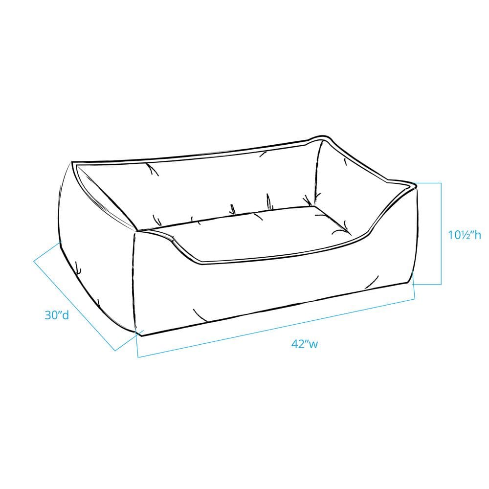 X-Large Khaki Cotton Canvas Orthopedic Elevated Pet Bed