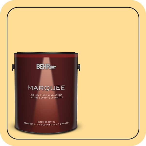 BEHR MARQUEE 1 gal. #350B-5 Straw Hat Matte Interior Paint & Primer