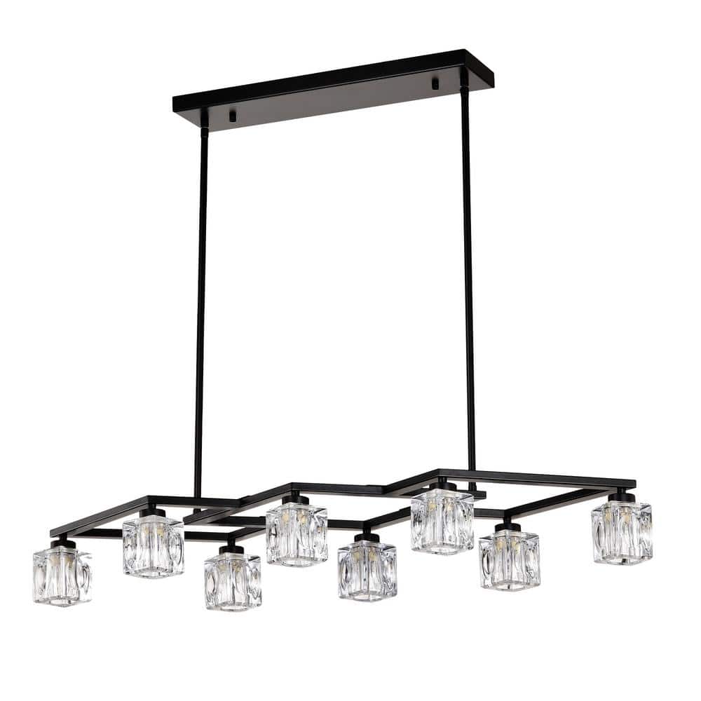Semi Flush Mount Light 38.4in. Chandeliers Pendant Light With Glass Indoor,