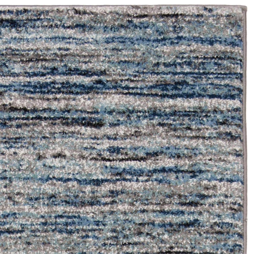 Celestial Spark Blue and Gray 2'3" x 8' Easy-Care Runner Rug