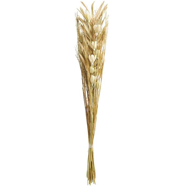 Litton Lane 41 in. Tall Floral Bouquet Palm Leaf Natural Foliage with Branches (1 Bundle)