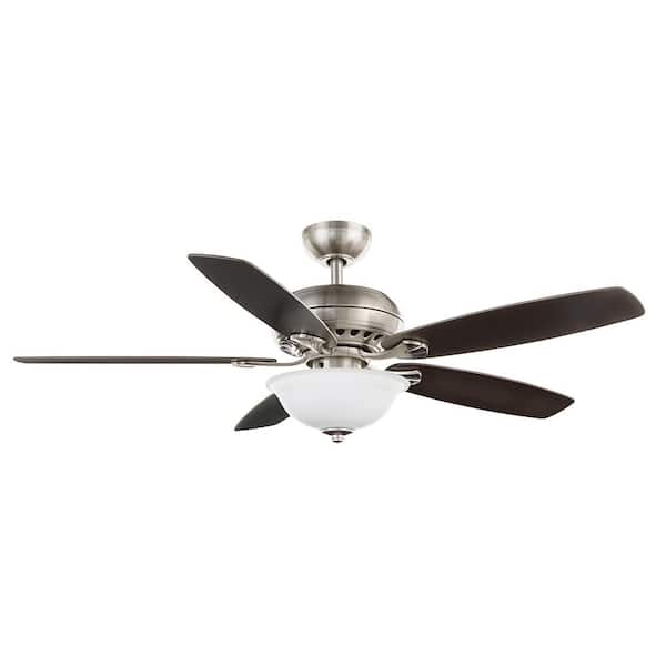 Hampton Bay Southwind Ii 52 In Indoor Led Brushed Nickel Ceiling Fan With Light Kit Reversible Blades And Remote Control 50279 - Program Remote Hampton Bay Ceiling Fan