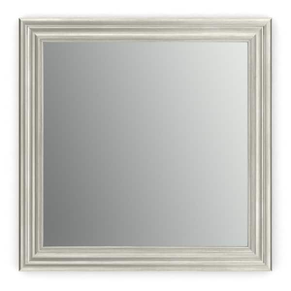 Delta 33 in. W x 33 in. H (L2) Framed Square Standard Glass Bathroom Vanity Mirror in Vintage Nickel