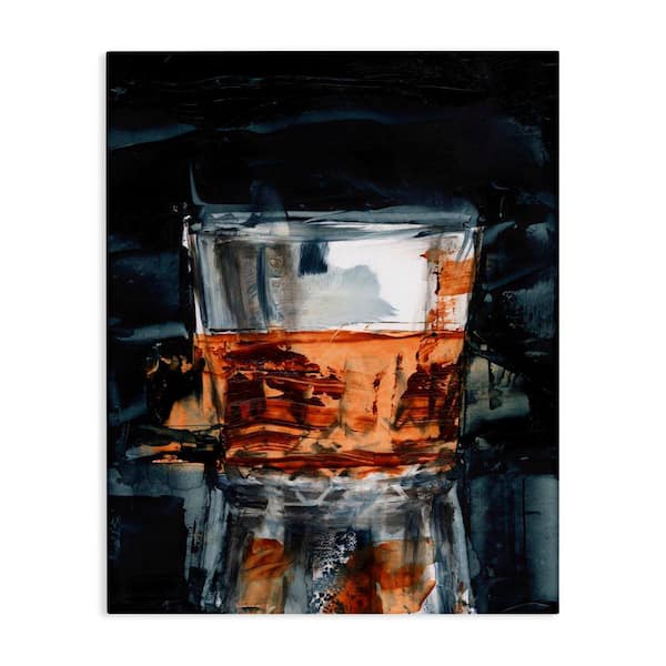 Stupell Industries Whiskey Glass Reflection by Ethan Harper Unframed Food Graphic Art Print 20 in. x 16 in.