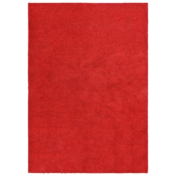 Skyline Shag 7 ft. x 10 ft. Chili Red Area Rug