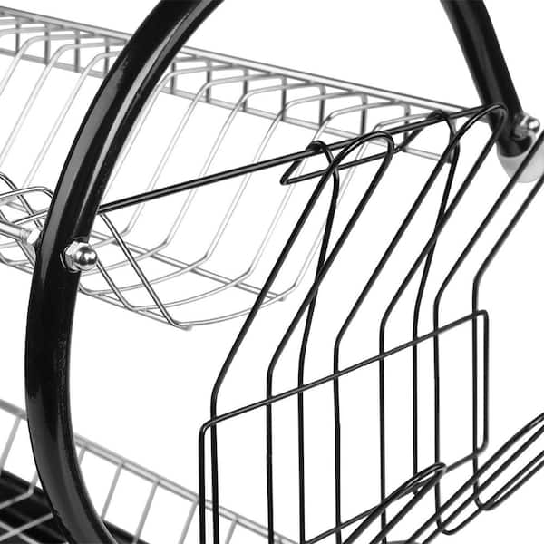 Dish Drying Rack, Multifunctional S-shaped Dual Layers Bowls Dishes  Chopsticks Spoons Collection Shelf Drying Drainer Draining Rack & Kitchen  Ware Storage Rack 
