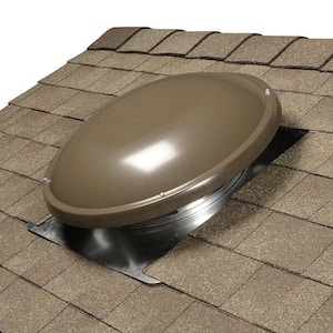 1500 CFM Weathered Wood Power Roof Mount Attic Fan with Humidistat/Thermostat