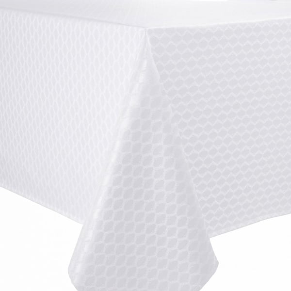 Lenox Olivia Tablecloth, White - 60"W x 102"L