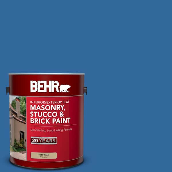 1 gal. #P500-7 Cosmic Cobalt Flat Interior/Exterior Masonry, Stucco and Brick Paint
