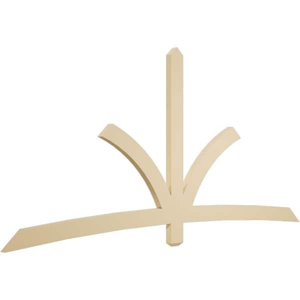 96 in. W x 48 in. H x 2 in. D x 4 in. F, 12/12 Pitch, Davenport Signature Urethane Gable Bracket, Primed Tan