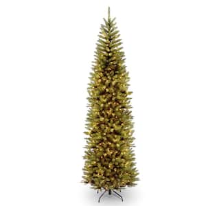 10 ft. Kingswood Fir Pencil Artificial Christmas Tree with Clear Lights