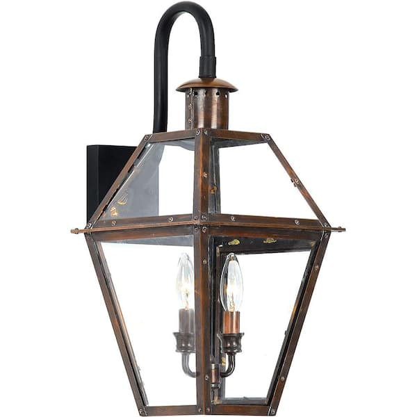 Filament Design Monroe 2-Light Aged Copper Outdoor Incandescent Wall Lantern