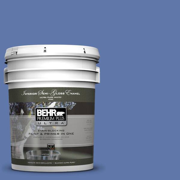 BEHR Premium Plus Ultra Home Decorators Collection 5-gal. #HDC-FL13-6 Baltic Blue Semi-Gloss Enamel Interior Paint - DISCONTINUED