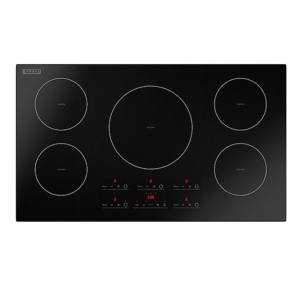 Built-in 36 in. Induction Electric Modular Cooktop in Black with 5 Elements including Melting Elements