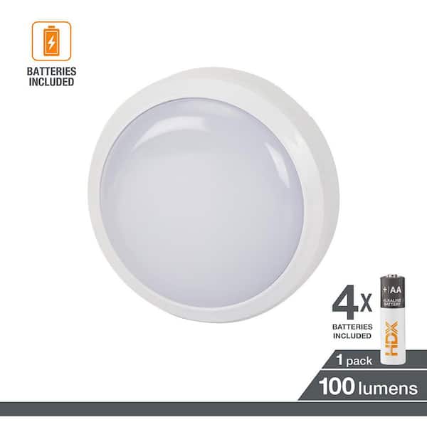 5.5 in. Battery Powered 5000K Integrated LED White Puck Light