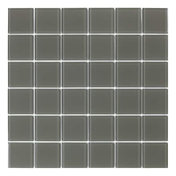 SpeedTiles Take Home Sample - Lotus Green 4 in. x 4 in. Glass Peel and Stick Wall Mosaic Tile (0.11 sq.ft./ 1-pack)
