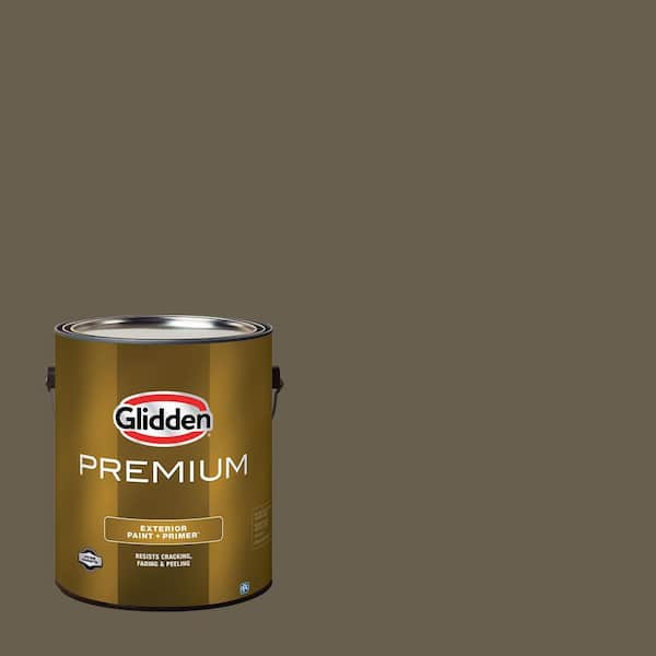 Glidden Premium 1 gal. PPG1101-7 Lemur Semi-Gloss Exterior Latex Paint