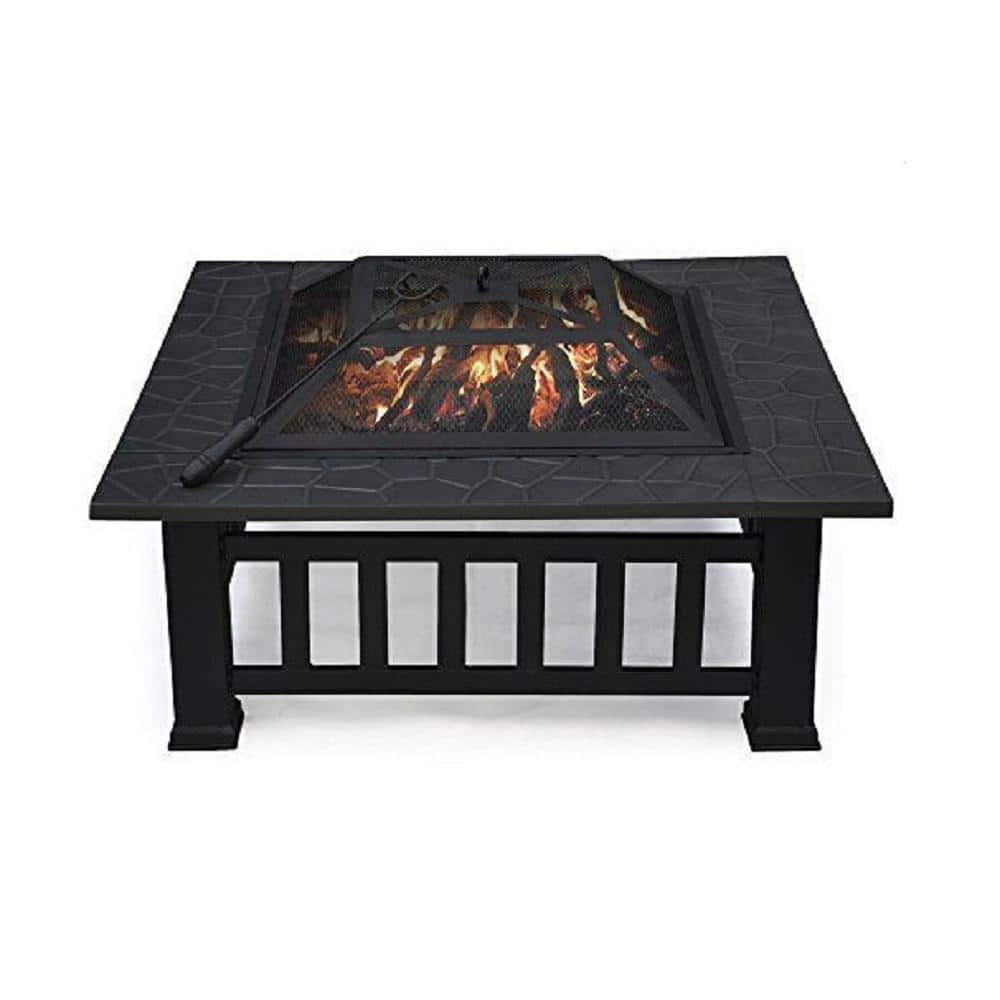 Outdoor Charcoal Fire Pit with Cover-Antique Finish XZ510BZ34 - The ...