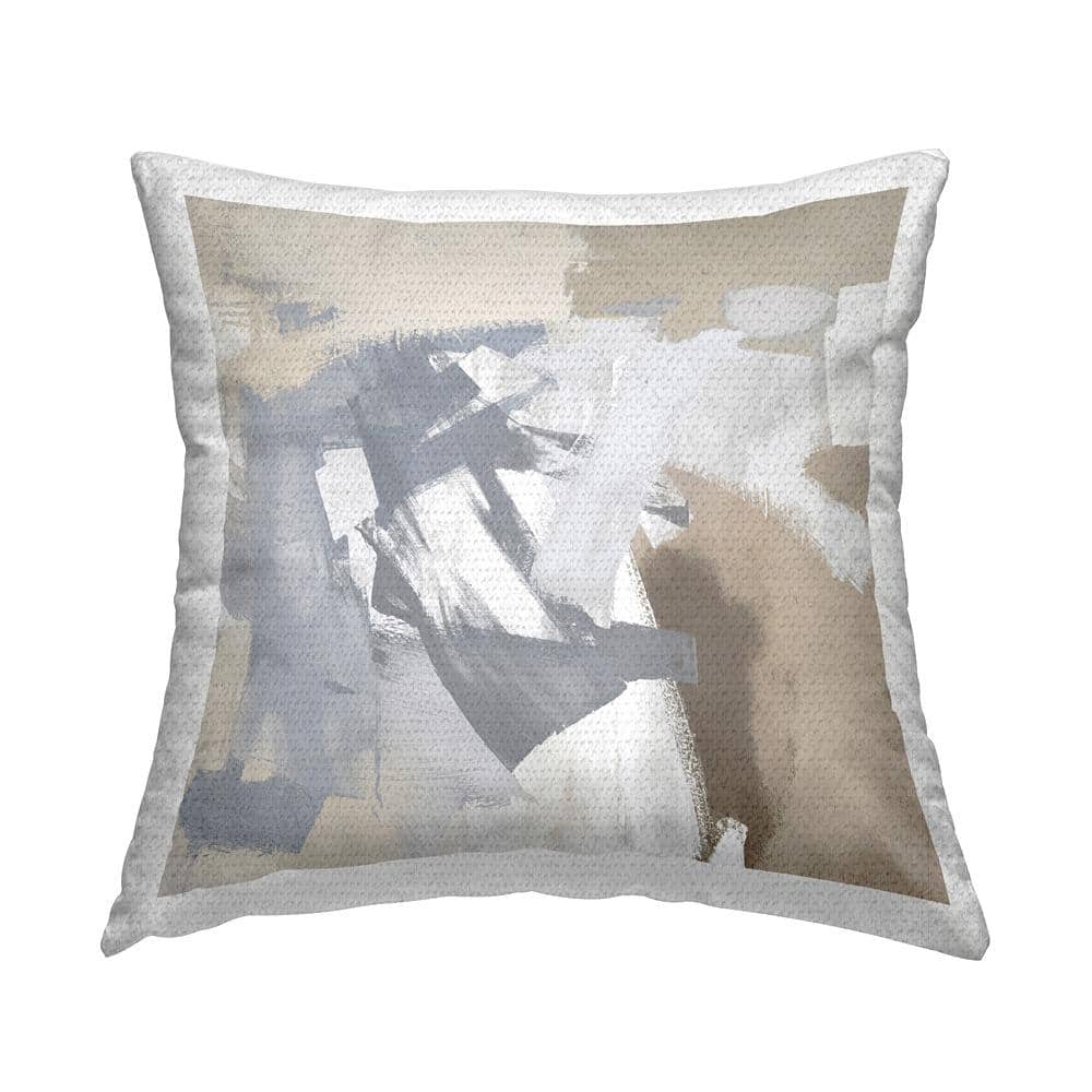 Tan and Grey Abstract Grey Square Outdoor Throw Pillow price history on PriceWatchPro