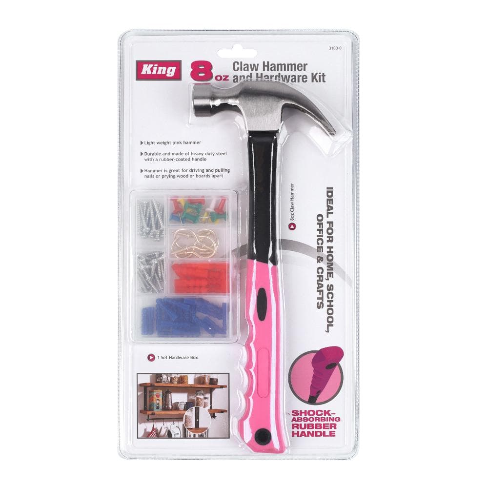 PINK 8-OZ CLAW HAMMER W/ HARDWARE KIT price history on PriceWatchPro