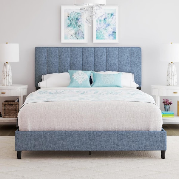 platform bed frame queen home depot