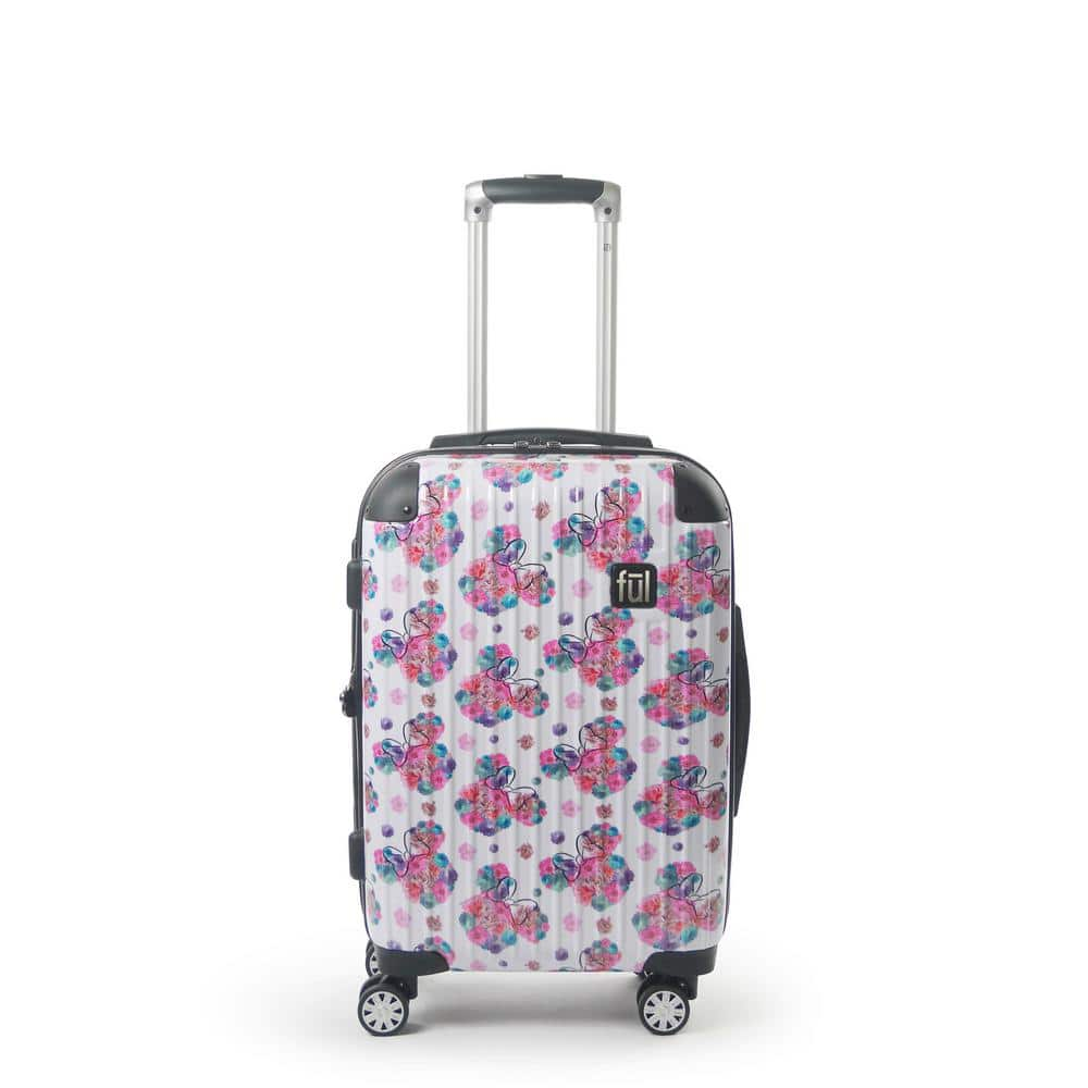 floral hard luggage