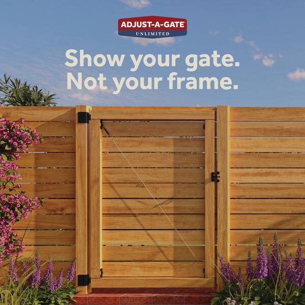 Adjust-A-Gate AAG Unlimited Fits Openings to 72 in. H / 84 in. W Frameless Black Steel Gate Kit