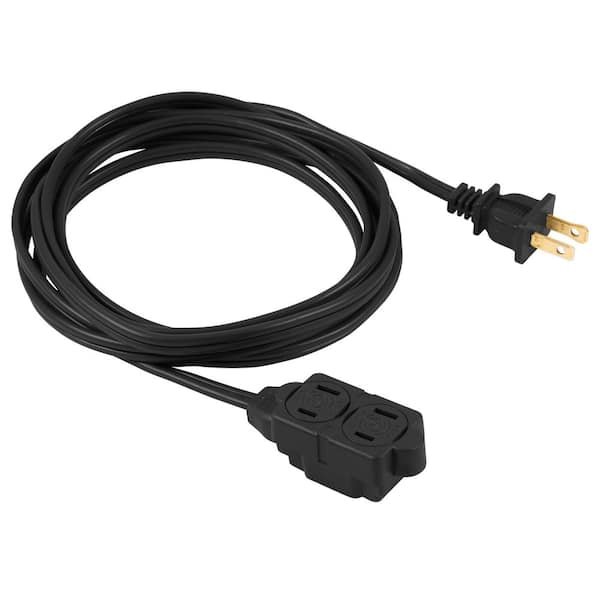 GE 6 ft Extension Cord with 3 Outlets, Black