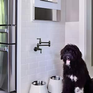 98288P1 Series Residential Wall Mounted Pot Filler for Water Filling to The Pet Feeding Station in Matte Black Finish