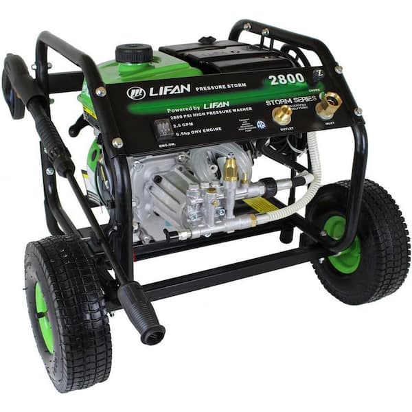 LIFAN Pressure Storm Series 2,800 psi 2.3 GPM AR Axial Cam Pump Recoil Start Gas Pressure Washer with Panel Mounted Controls