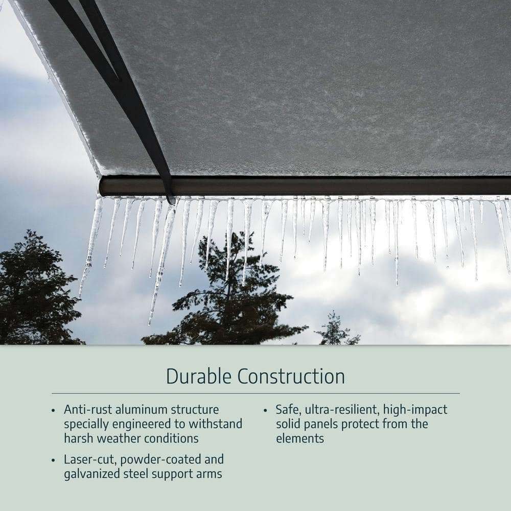 Herald 5 ft. x 22 ft. Off-White Aluminum Door and Window Awning