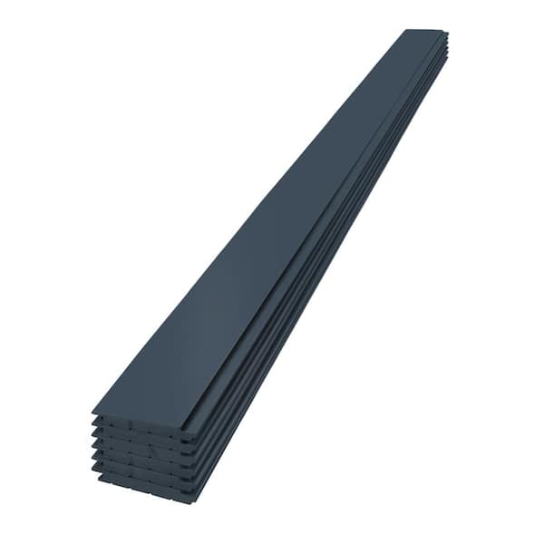Edge 1 in. x 6 in. x 6 ft. Timeless Cavalry Blue Smooth Pine Nickel Gap Shiplap Board (6-pack)