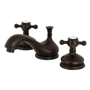 Heritage 8 in. Widespread 2-Handle Bathroom Faucet in Matte Black