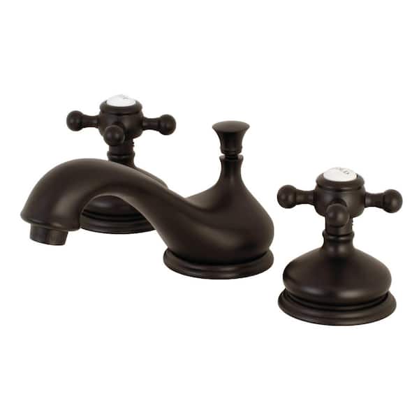 Kingston Brass Heritage 8 in. Widespread 2-Handle Bathroom Faucet in Matte Black