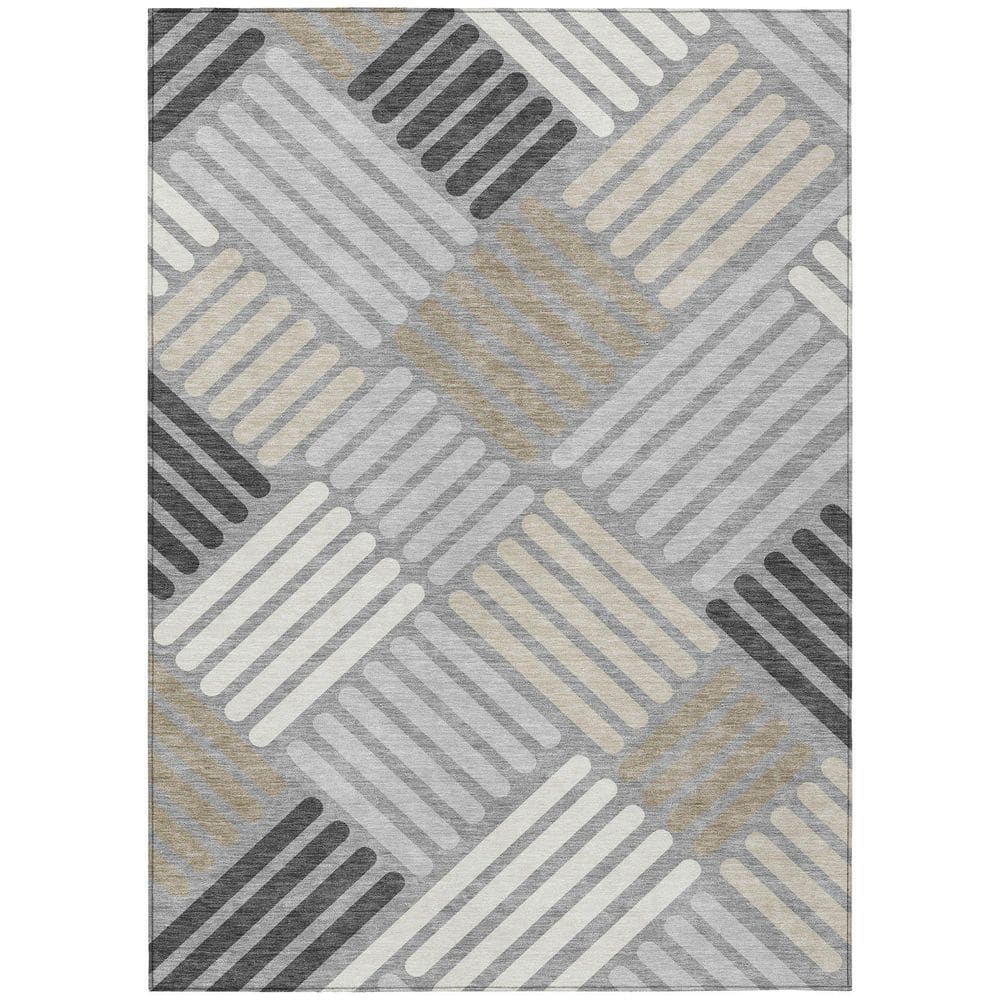Chantille Machine Washable Indoor/Outdoor Abstract ACN2339 Gray 3 ft. x 5 ft. Area Rug price history on PriceWatchPro