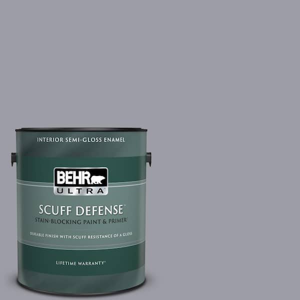 BEHR ULTRA 1 gal. #BNC-09 Heather Gray Extra Durable Semi-Gloss Enamel Interior Paint & Primer