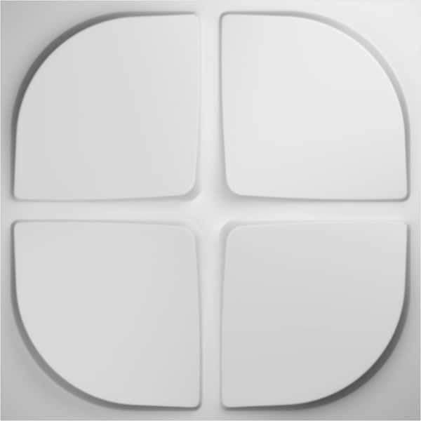 Ekena Millwork 1 in. x 19-5/8 in. x 19-5/8 in. White PVC Franklin EnduraWall Decorative 3D Wall Panel (2.67 sq. ft.)