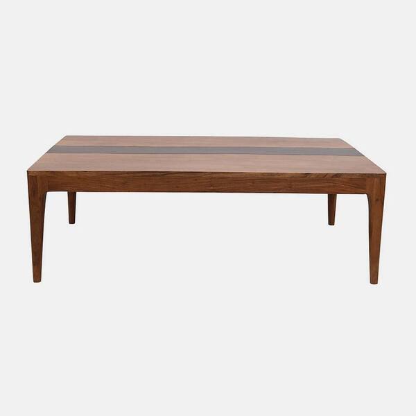 wetiny Brown Wood 4 Legs Dining Table with Seat 4