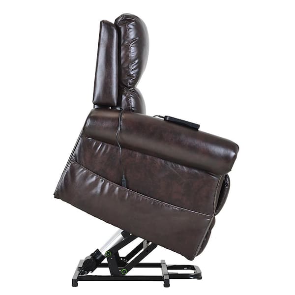 Merax 36 In Width Big And Tall Brown, Leather Lift Chair