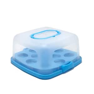 1-Piece Square Hand-Held Cake Preservation Box, Detachable Can Hold 12-Paper Cup Cakes, Bread Box