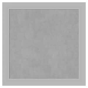 Brushed Sterling Silver 28 in. x 28 in. Framed Magnetic Board