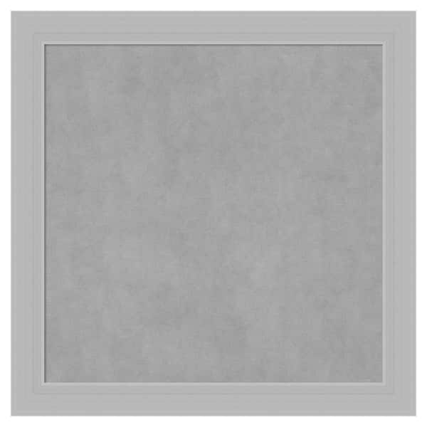 Amanti Art Brushed Sterling Silver 28 in. x 28 in. Framed Magnetic Board