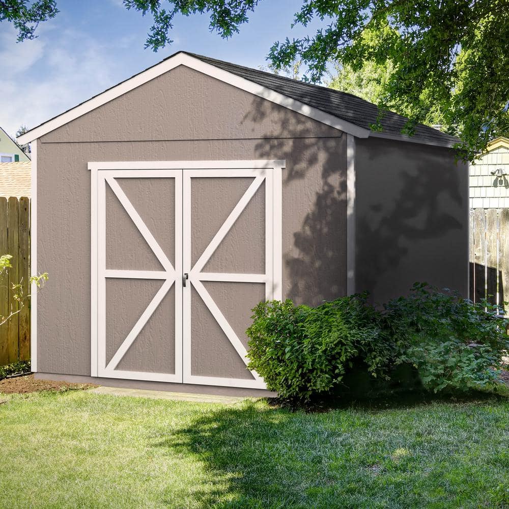 Rookwood 10x14 Red and White Wooden Storage Shed with Floor