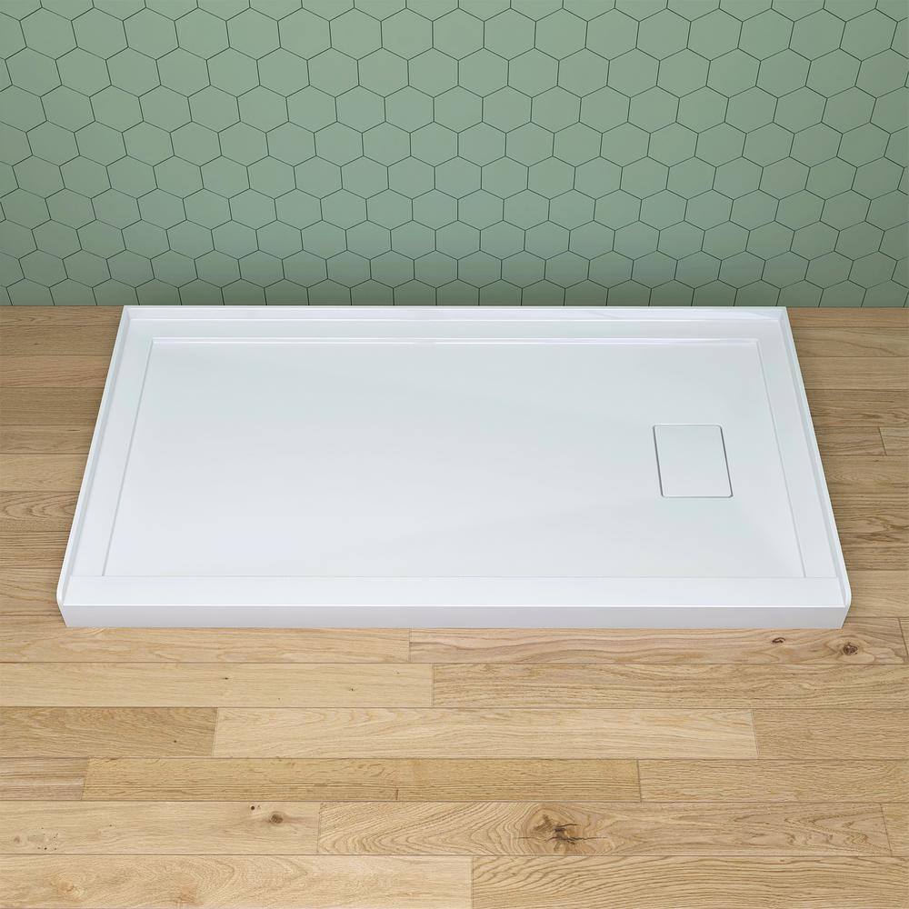 NTQ 60 in. x 32 in. Single Threshold Acrylic Shower Base Alcove Floor