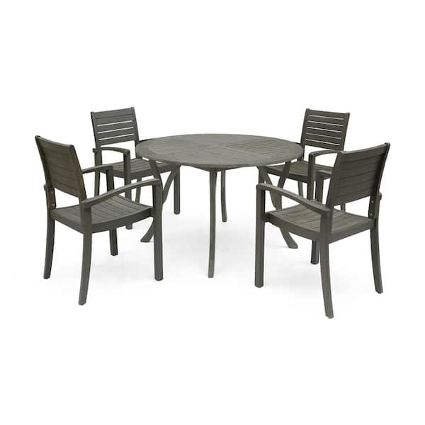 Wells Grey 5-Piece Wood Outdoor Patio Dining Set