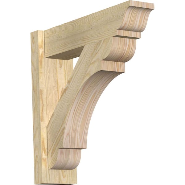 Ekena Millwork 6 in. x 22 in. x 22 in. Douglas Fir Olympic Traditional Rough Sawn Outlooker
